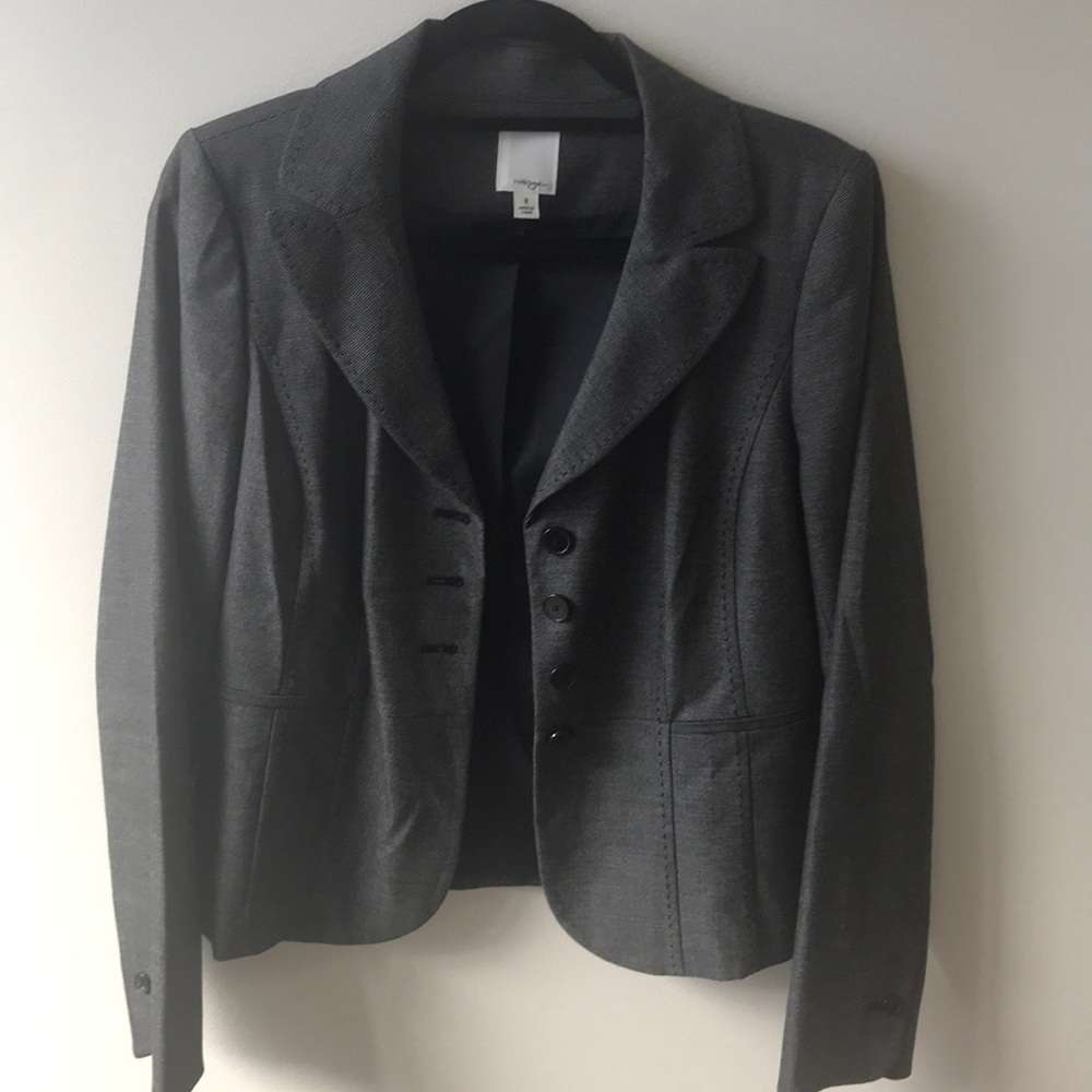 Halogen suit jacket with stitching